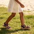thumbnail image 2 of BOOMNY Girl's Sandals Open Toe Flat Sandals for Kids Adjustable Strap Cute Casual Summer Shoes, 2 of 7