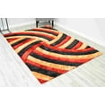thumbnail image 7 of 4D Shaggy Rug Hand Carved Plush Thick Modern Contemporary Abstract For Living Room Bedroom 6483 (2'6"x7'9" Runner,Burgundy), 7 of 7