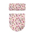 thumbnail image 5 of COEQINE Toilet Lid Cover and Toilet Tank Cover, Durable Easy to Clean Easy Installation Toilet Cover 2 Piece Set for Indoor Decoration, Pink Hummingbird Tulip, 5 of 7