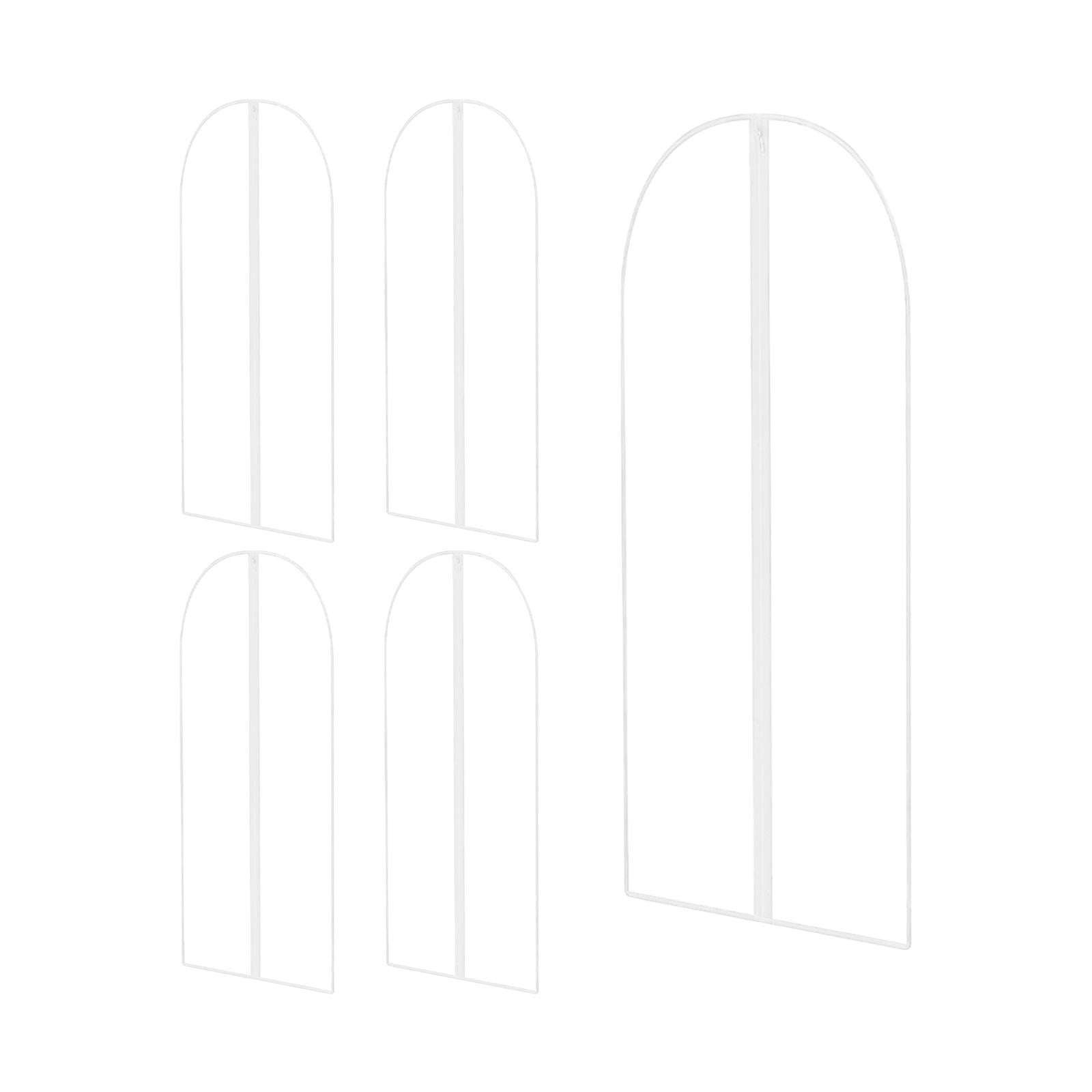 Lunxisen 15 Pcs Garment Bag Plastic Garment Bags with Zipper Hanging Clothes Cover Dress Bag for Suits, Coats Closet(M)