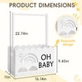 thumbnail image 2 of Cesta de madera para armario de baby shower BPMFDTNL Blanca, 2 of 8