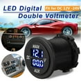 thumbnail image 1 of DC10-30V Dual Voltmeter LED Digital Display Gauge Battery Panel Boat Car Truck, 1 of 7