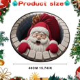 thumbnail image 3 of Christmas Decorations Carpet Christmas 3D Rug Christmas Optical Rug Deep Pattern Themed Decorative Rug Santa Quilted Round Fabric Family Polyester carpet, 3 of 4