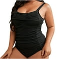 thumbnail image 2 of TIMIFIS Women Plus Size Ones piece Swimsuit Tummys Control Bathing Suit Summer Beach Romper Swimwear, 2 of 7