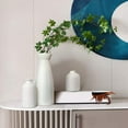 thumbnail image 5 of White Ceramic Vases Set 3 for Farmhouse Home Decor,Modern Boho Small Vase for Pampas Flower Decorative,Vases for Dinner Table Party Living Room Office Bookshelf Entryway Bedroom Decor (White)…, 5 of 5