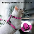 thumbnail image 4 of Plutus Pet Adjustable Cat Harness and Leash Set, Quick Release, Escape Proof Nylon Vest with Leather Trim for Kitten, Small Medium Large Cats, Hot Pink, 4 of 6
