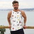 thumbnail image 6 of Rateoe Farm Animals Pattern Sleeveless Gym Shirt Muscle Tee Breathable Workout Shirt Slim-Fit Tank Quick Dry Fit Muscle Tank Top Bodybuilding Sleeveless T Shirt-Large, 6 of 7