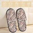 thumbnail image 2 of Fotbe Brown Sloth Pantuflas Peludas para Mujer con Estampado, Zapatillas de Peluche, Zapatos de Invierno para Casa, Uso Interior y Exterior-Medium, 2 of 8