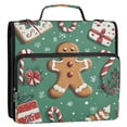 thumbnail image 5 of FORMRS Zipper Binder with Shoulder Strap 2-inch Ring 500 Sheet Capacity File Bag, Christmas Gingerbread, 5 of 5