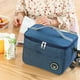 thumbnail image 4 of Inteprter Bolsa de almuerzo Bolsas enfriadoras de alimentos Color sólido aislado Fresco Mantener Picnic Almacenamiento Gran capacidad Multifunción Cocina y Comedor Azul marino M Inteprter HA067810-06, 4 of 6
