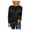 Black, variant on Fesfesfes Ladies Sweater Round Neck Lace Fashion Sweater Tops for Women Raglan Shoulder Long Sleeve Sweater or