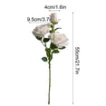 thumbnail image 2 of Oefntac Artificial Flower Simulated Flower French Charcoal Rose Fake Flower Rose Vintage Ornament Living Room Dining Table Bouquet Decoration Flower Arrangement, 2 of 6