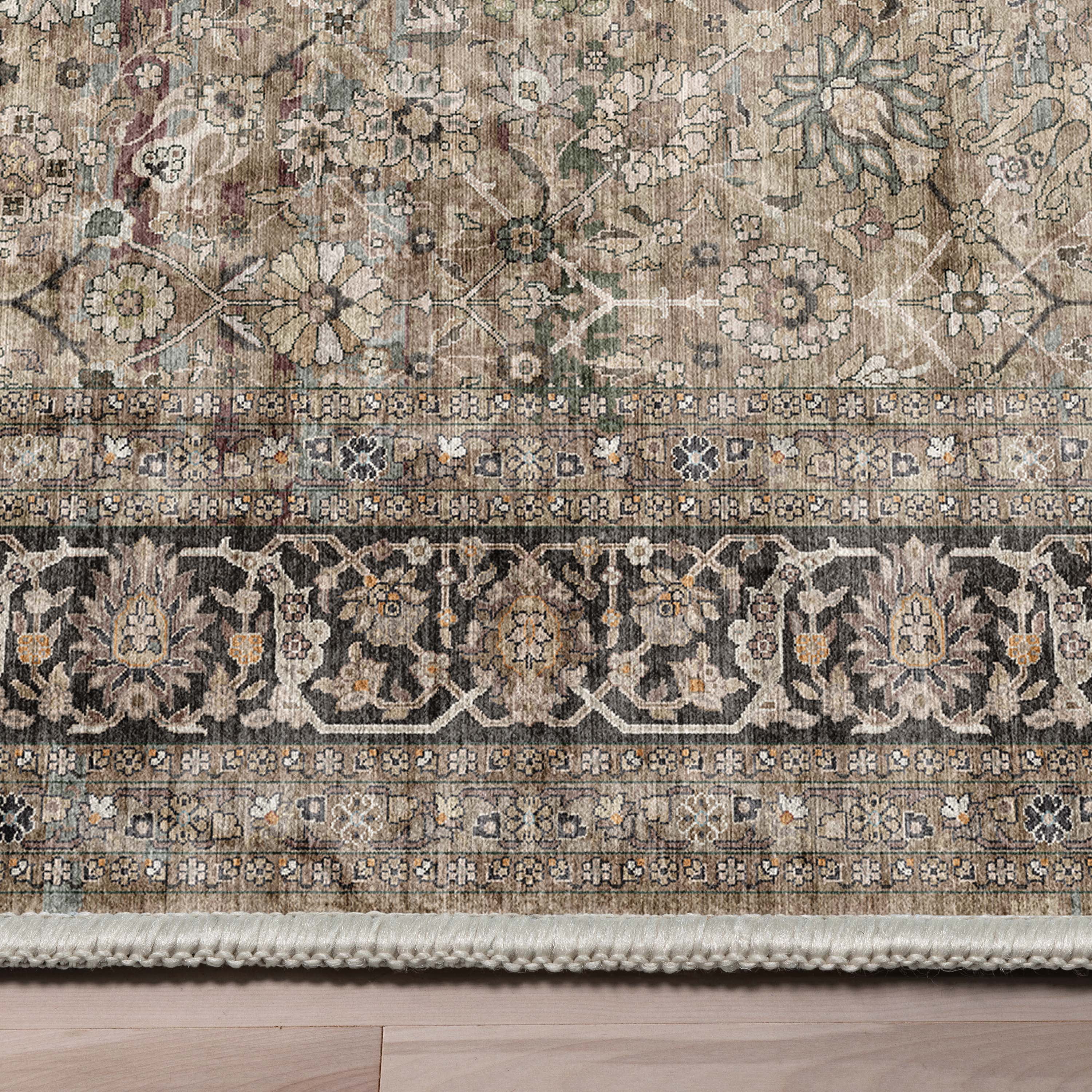 Well Woven Asha Delphine Vintage Persian Oriental Beige 9'10" x 13' Flat-Weave Area Rug