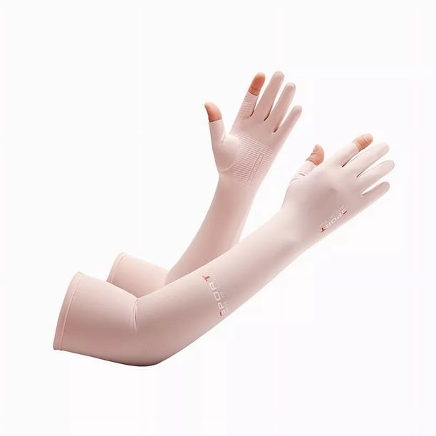 Guantes Manga Larga Protección Uv Correr Ciclismo Aire Libre