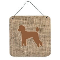 Poodle Burlap and Brown BB1114 Wall or Door Hanging Prints
