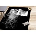thumbnail image 4 of Printed Rug, Black Rug, Bathroom Rug, Cool Rug, Anti-Slip Carpet, Modern Sculpture Rugs, Black and White Rug, Modern Rug, Office Rug, 1.7'x2.3' - 50x70 cm, 4 of 8