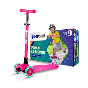 Kids Scooter – 3 Wheel Kick Scooter for Children and Toddlers – Adjustable Handlebar with LED Wheel Lights – Indoor and Outdoor Fun