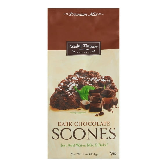 Sticky Fingers Dark Chocolate Scone Mix 16 oz. Pack of 2