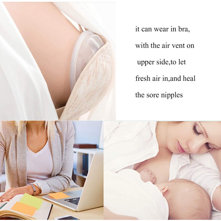 LOV Breast Shells,Milk Saver, Reusable Protect Sore Nipples for  Breastfeeding, Collect Breastmilk Leaks for Nursing Moms, Soft and Flexible