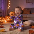 thumbnail image 5 of Halloween Romper Family Pajamas Sets 2Pcs Ghost Print Holiday PJs Jumpsuit Sleepwear Loungewear for Baby, 5 of 7
