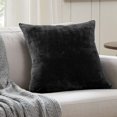 thumbnail image 1 of Funda de almohada EVOLIVE Euro Sham, 66 x 66 cm, suave microvisón negro, 1 of 6