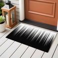 thumbnail image 4 of Black White Entryway Rug 2'x3'&nbsp; Non Slip Front Door Mats, Modern Geometric Abstract Gradient Striped Entrance Rugs Indoor Outdoor Carpet, Washable Floor Mats Small Area Rug for Bedroom Kitchen, 4 of 8