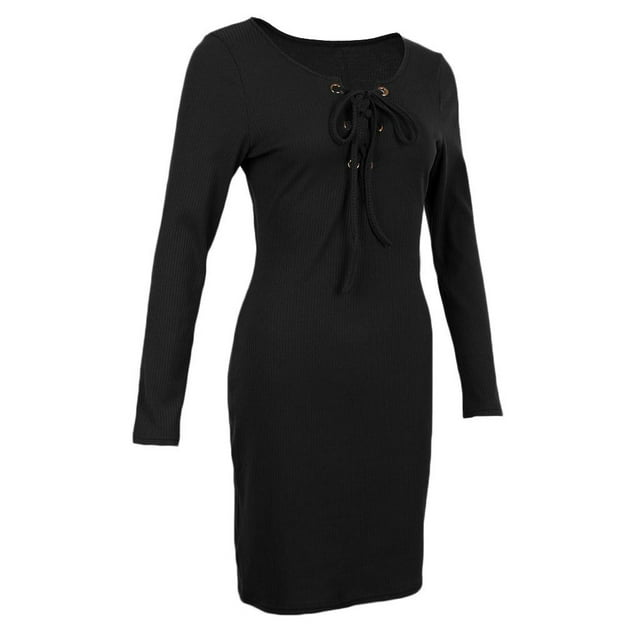 Vestido ajustado de mujer Yuyangstore Negro