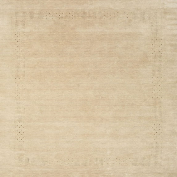 Ahgly Company Machine Washable Indoor Square Contemporary Brown Area Rugs, 4' Square