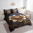 thumbnail image 3 of Feelyou Mandala Lotus Flower Bedding Comforter Set 7 Pieces, Western Bohemian Damask Full Bedding Set, Teens Adult Girls Women Reversible Fitted Sheet Flat Sheet, Ultra Soft Bedroom Decor, 3 of 8