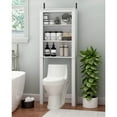 thumbnail image 2 of Stylish Espresso Bath Cabinet With Layer Door Design For Versatile Storage And Display In Bathroom, Living Room, Bedroom, And More, 2 of 3