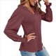 thumbnail image 1 of Tops Casuales de Larga con Cuello en V para Mujer, Camisetas Holgadas de y Otoño Vino Tinto L, 1 of 7