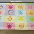 thumbnail image 6 of Ambesonne Cartoon Place Mats Set of 4, Colorful Owl, Standard Size, Purple Yellow and Pink, 6 of 6