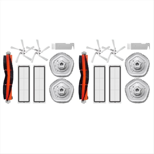 2Conjunto Reemplazo para Bot W10 W10 Pro Robot de Autolimpieza Aspiradora y Mopa Cepillo Lateral Principal Filtro Hepa Almohadillas para Mopa