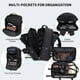 thumbnail image 4 of Mochila de viaje WITZMAN B688 negra de 45 litros para hombre con portátil de 17 pulgadas, 4 of 8