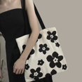 thumbnail image 3 of Bolso de lona elegante con flores para mujer, versátil, con capacidad para el hombro, de alta calidad, tipo mensajero, de lujo, Y2k, 3 of 5