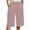Pink, variant on Seductiva Casual Pants for Women Women's Solid Color Cotton Linen Pants with Pockets Drawstring Loose Casual Five Quarter Pants Soft Leggings for Women 1PC