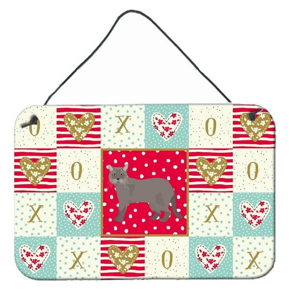 Carolines Treasures CK5609DS812 European Burmese Cat Love Wall or Door Hanging Prints 8x12 multicolor