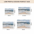 thumbnail image 5 of Blue Coastal Door Mat Indoor Outdoor, Oil Painting Art Modern Abstract Non Slip Welcome Mat with Rubber Backing, Absorbent Fabric Front Door Mats Entryway Rug for Home Patio Entrance 16"x24", 5 of 9