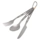 thumbnail image 1 of Cuchara de titanio Juego de cubiertos de 3 piezas Lixada Cuchillo de cocina de titanio para acampar al aire libre Cuchillo Cuchara Tenedor con mosquetón Lixada Cuchara de titanio, 1 of 7