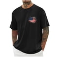 thumbnail image 2 of Vetsdori Fourth of July Tshirts for men Summer Red White and Blue Pullover American Flag Short Sleeve Outdoor,Independence Day Mens Tops Patriotic, 2 of 6