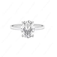 thumbnail image 6 of Cora Jewellery 3CT Oval Moissaniten Bridge Diamond Solitaire Engagement Ring For Women, 18K White Gold, 6 of 9