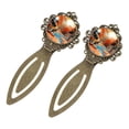 thumbnail image 2 of Kangaroo Reading Accessories: Vintage Copper-Colored Lace Bookmarks - Set of 2 Stainless Steel Book Markers, 2 of 5