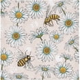 thumbnail image 7 of GZHJMY Daisy Bee Cloth Napkins Washable Reusable Polyester Dinner Napkins 20 x 20 Inch for Home Weddings Parties Holiday Table Napkins Set of 1, 7 of 7
