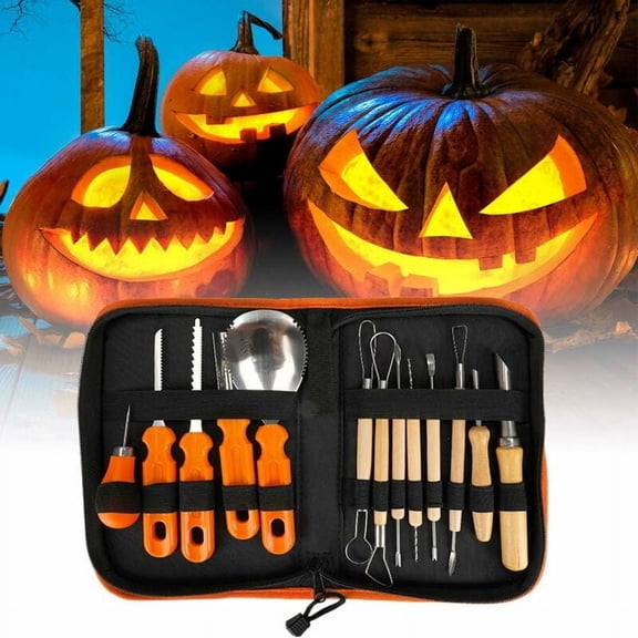 13 Pack Pumpkin Carving Kit Professional Stainless Steel Pumpkin Carving Tools Halloween DIY Pumpkin Carving Kit for Kids Halloween Christmas Decoration