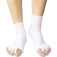 thumbnail image 1 of Yoga Separator Socks Alignment Foot Socks Five Toe Separator Socks Toes Alignment Socks Stretchy Tendon Pain Relief, White 1 Pairs, 1 of 5