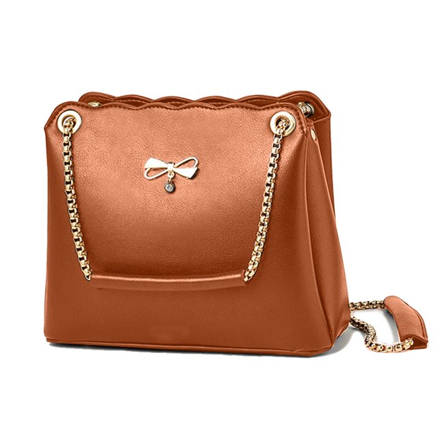 Bolso portátil con lazo, bolso de señora dulce, bolso de hombro tipo bandolera informal simple