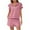Pink, variant on fatyb Women 2 Piece Outfits Tracksuits Half Zip Lapel Short Sleeve Sweatshirt and Shorts Sweatsuit Activewear