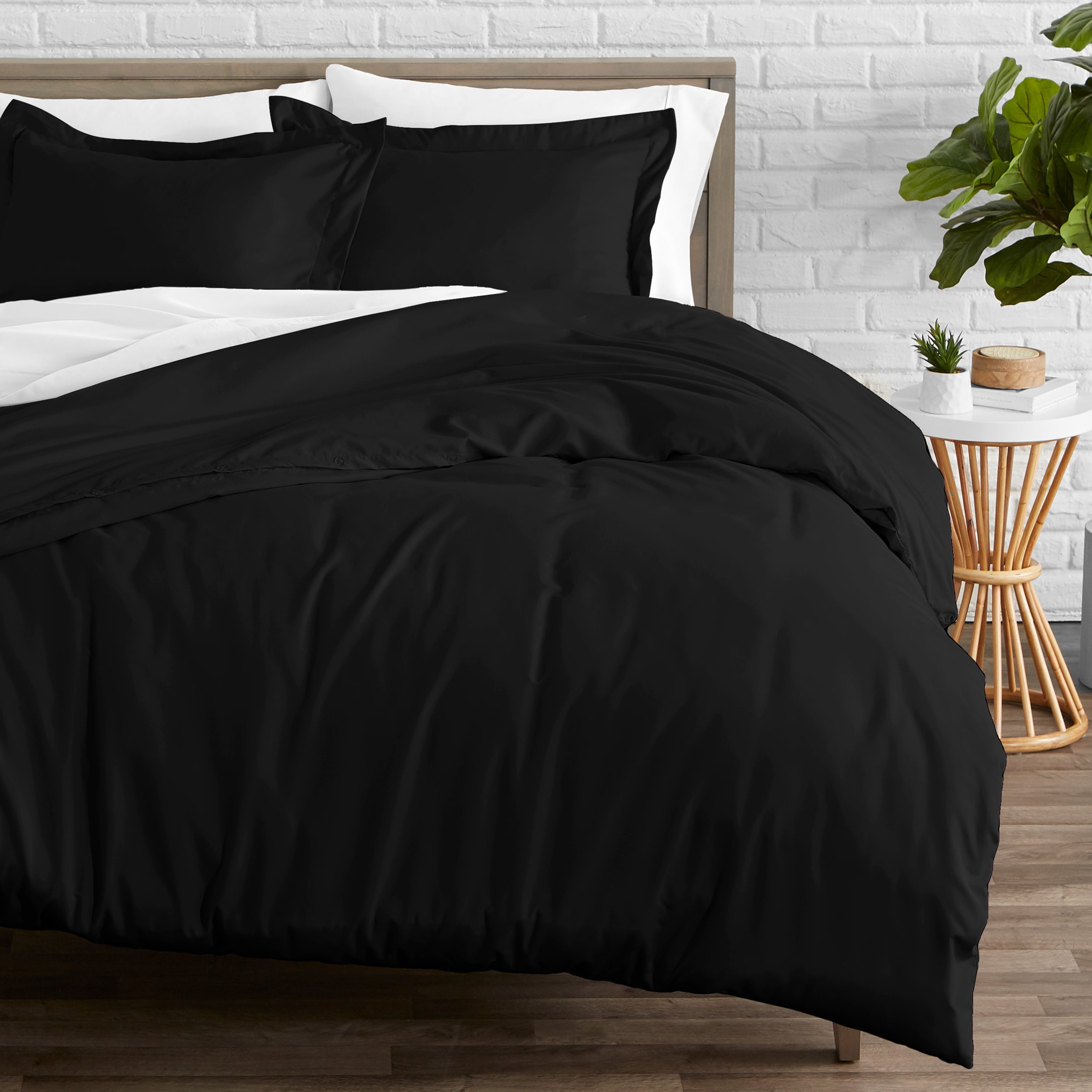 Bare Home Luxury 3 Piece Duvet Insert + Duvet Cover Set Premium 1800