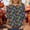 4#Multicolor, variant on DPTALR Mardi Gras Women's Fashion Printed Casual Round Neck Three-Quarter Sleeve T-shirt,Multicolor,Size M