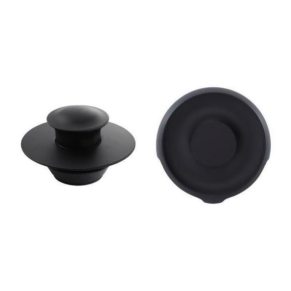 Danco 11082 EZ Drain Metal Touch Toe Stopper for with Overflow Cover for Bathtubs in Matte Black